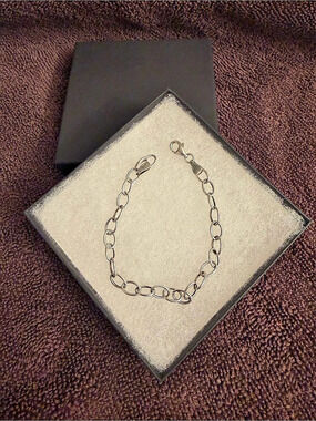 Silver-Tone Chain Link Bracelet